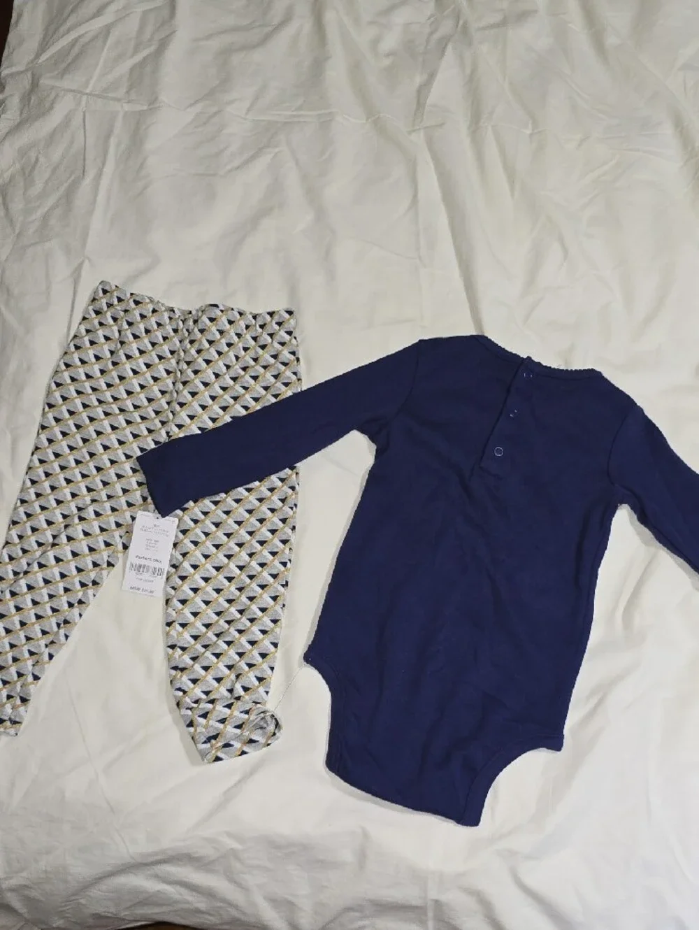 Carter's Navy and Gold 'Happy with Mommy & Daddy' Pajama Set